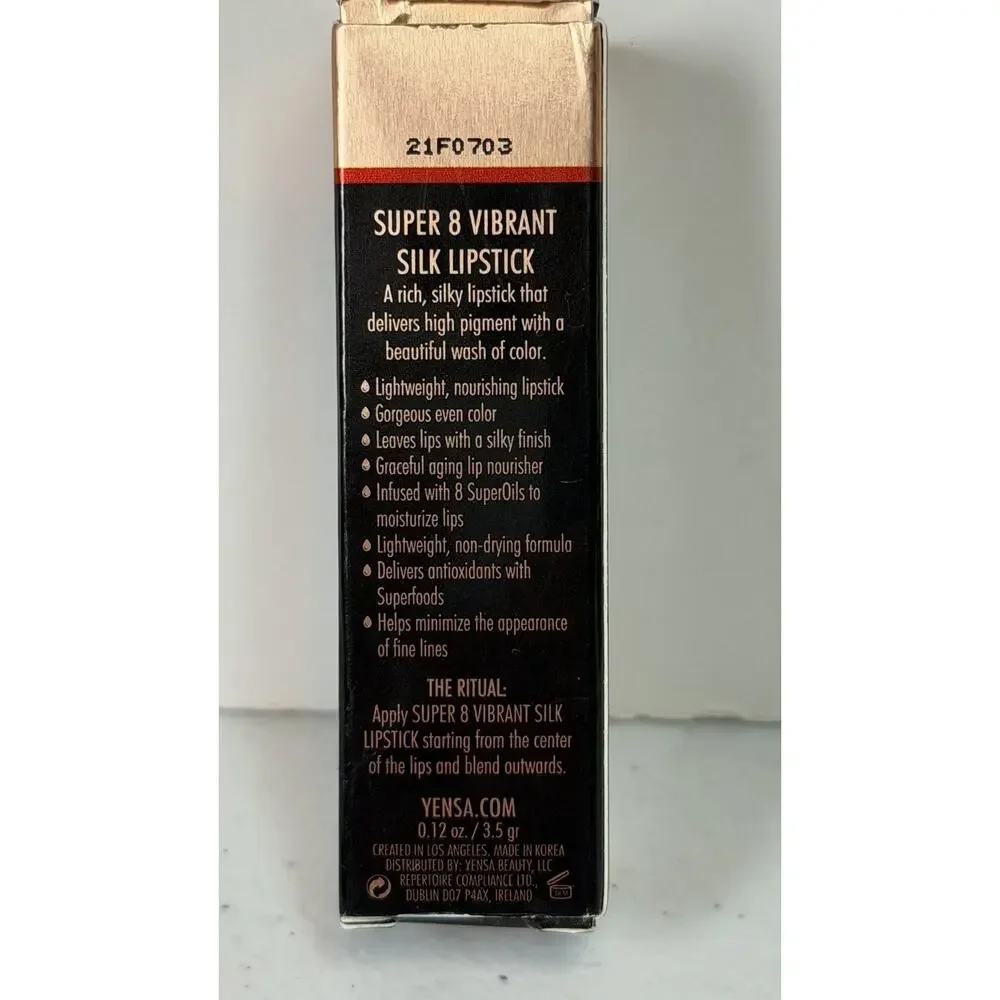 New YENSA Super 8 Vibrant Silk Lipstick Captivate